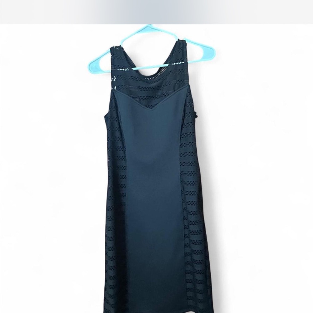 Guess Blue Sheath Cowl Neck Cocktail Dress